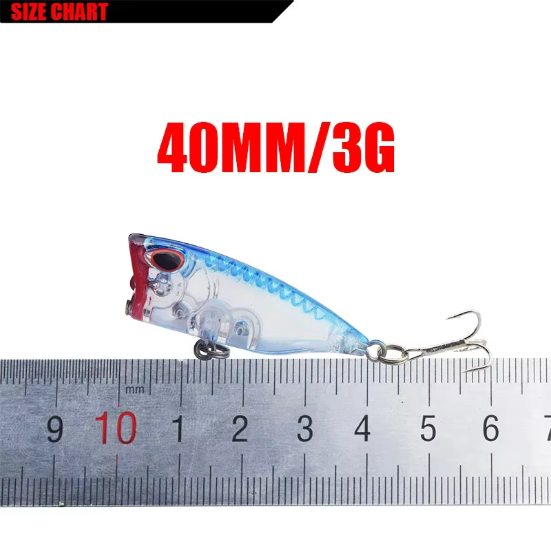 Popper superficie trucha 2.8g 4cm – Ultraligero duro - imagen 4