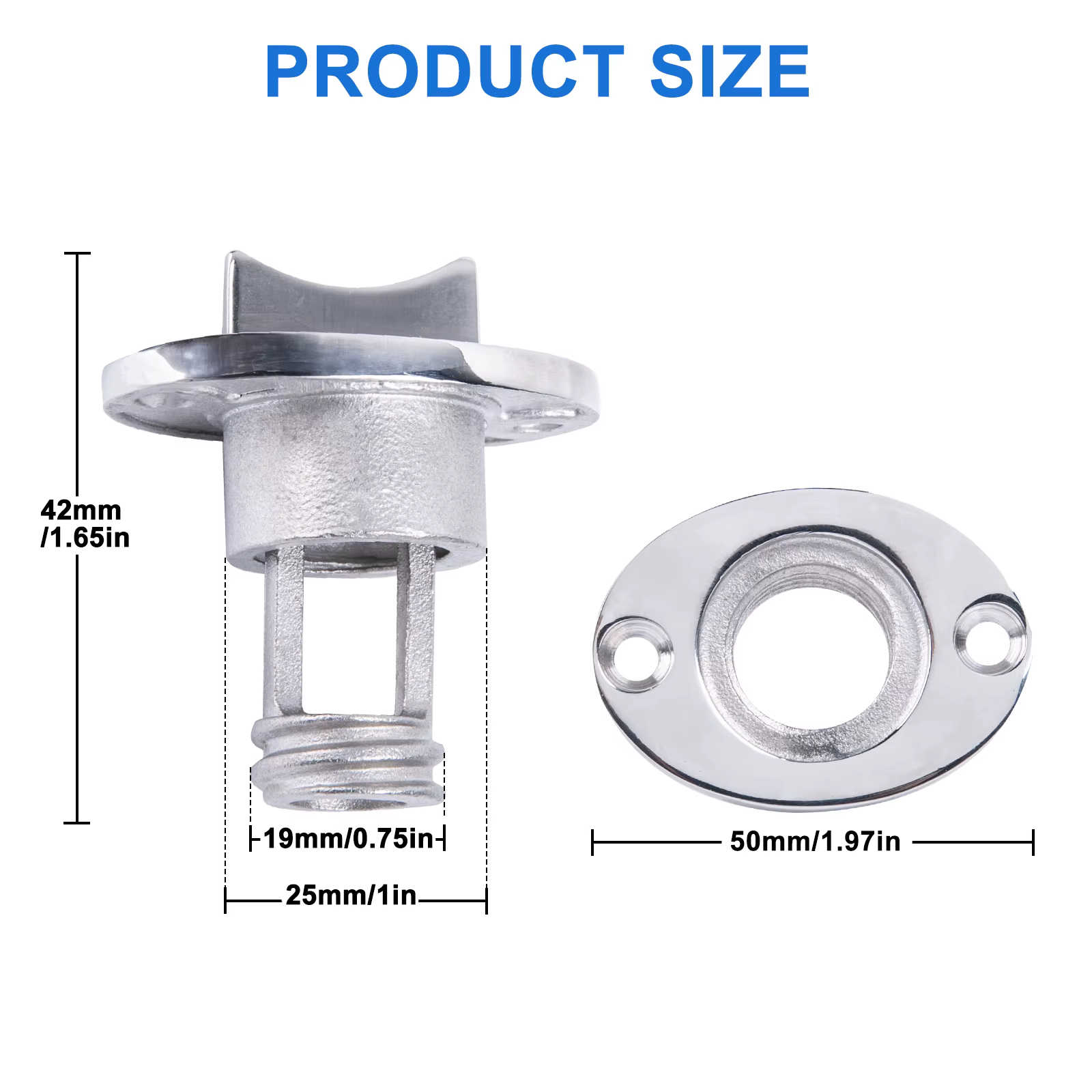 Tapón de drenaje para barco de acero inoxidable 316 - imagen 3