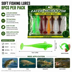 Swimbaits de vinilo blando para lucio, lubina y lucioperca multicolor