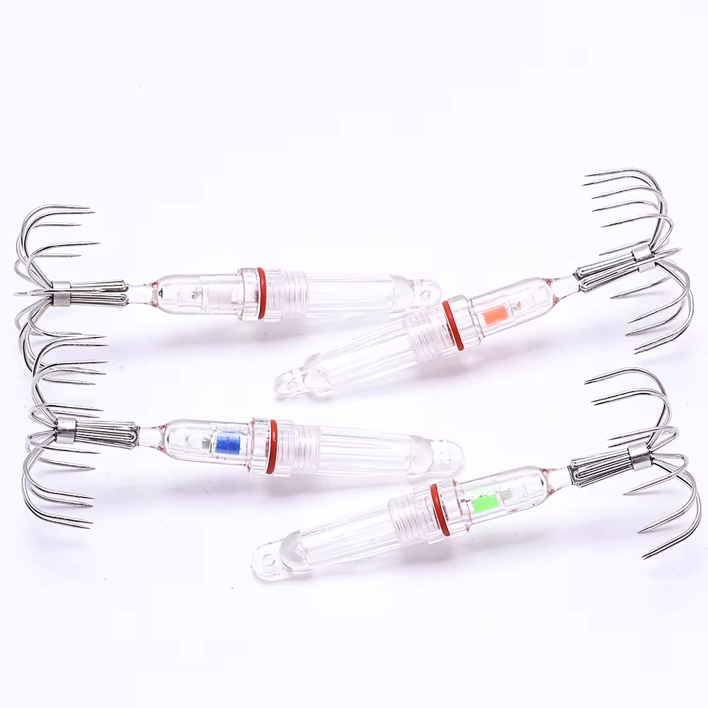 Cebo luminoso LED para pesca nocturna de calamares y pulpos