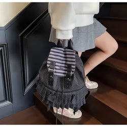 Mochila de lunares de gran capacidad para viaje y uso diario