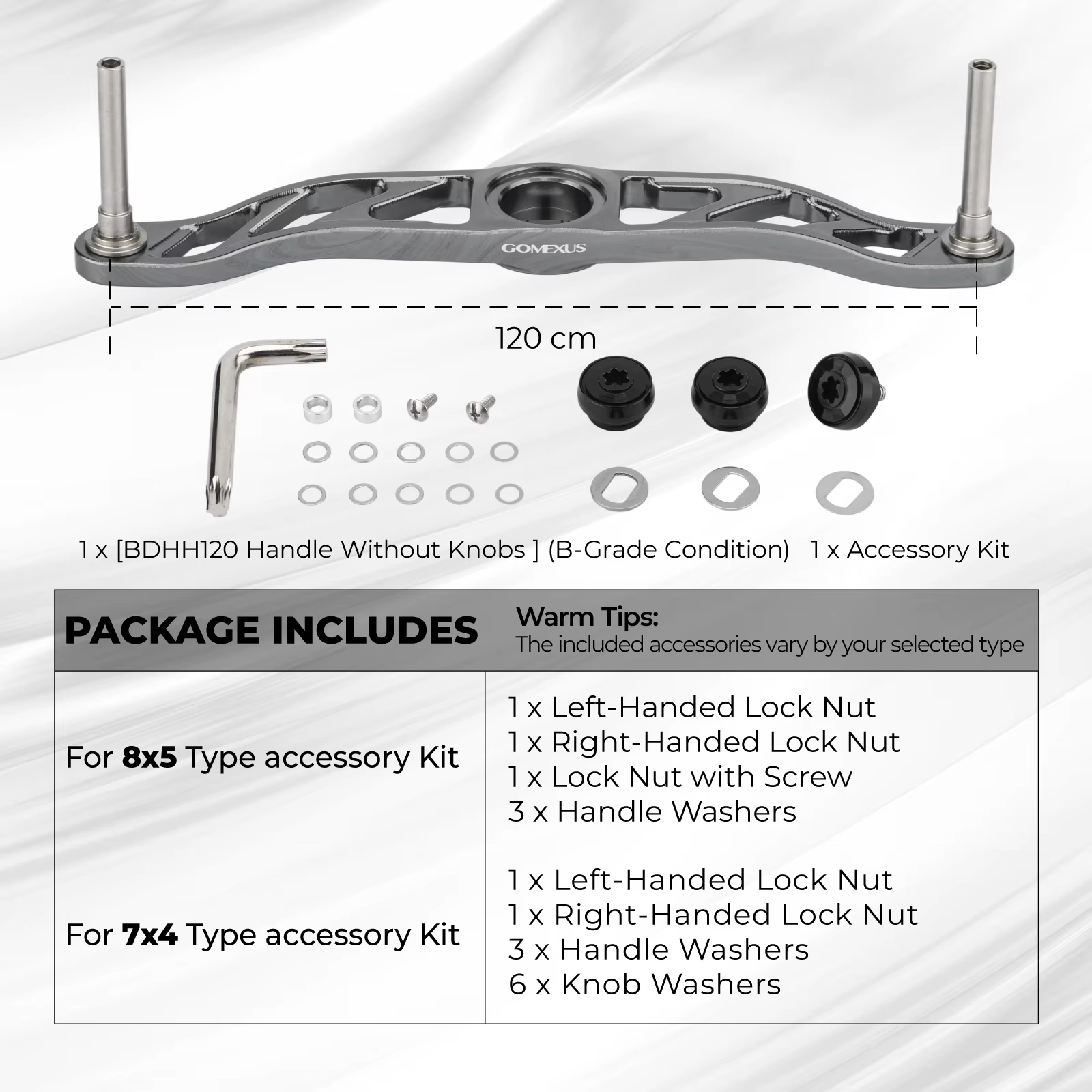 Maneta Baitcasting Gomexus 120mm Aluminio – Compatible Shimano Daiwa - imagen 5