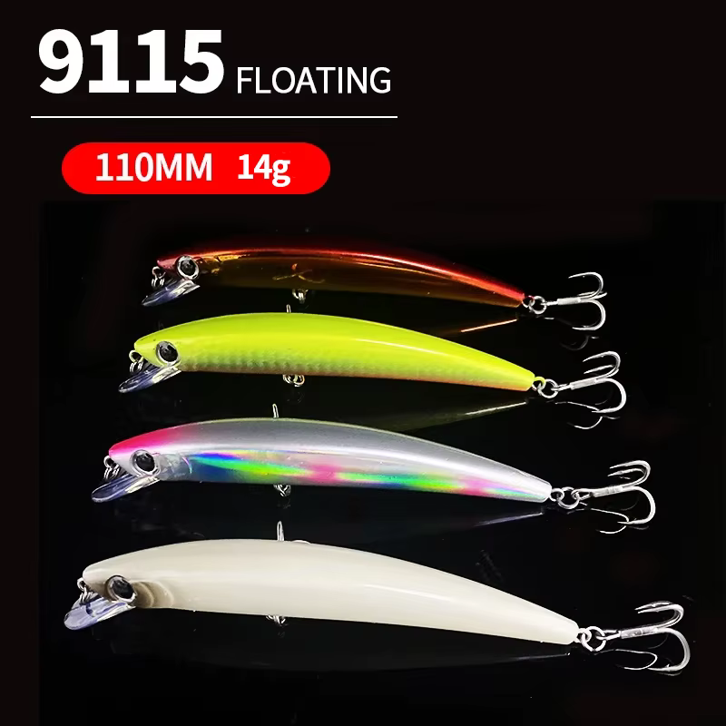 Wobbler Jerkbait flotante 3D para lubina de agua salada - imagen 2