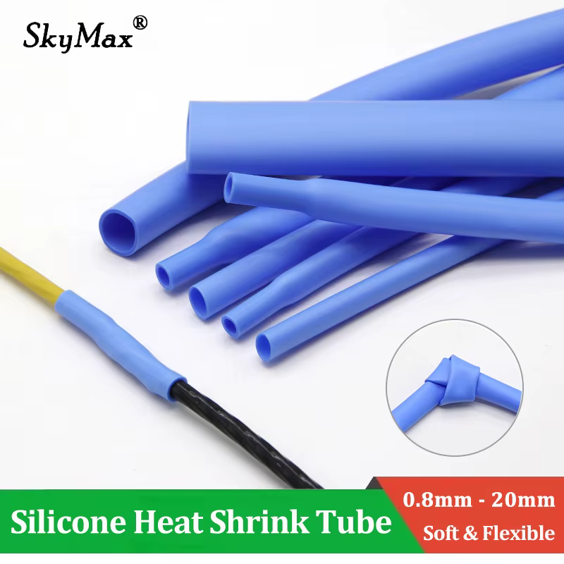 Tubo termocontraíble silicona azul pesca – Aislante cables embarcación - imagen 4