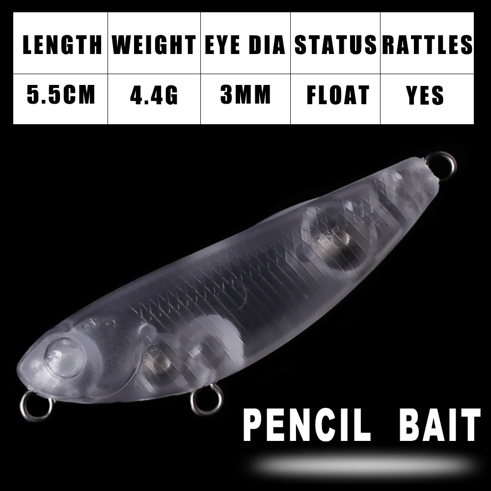 Dr.Holife-Mini Topwater sin pintar, cuerpo flotante