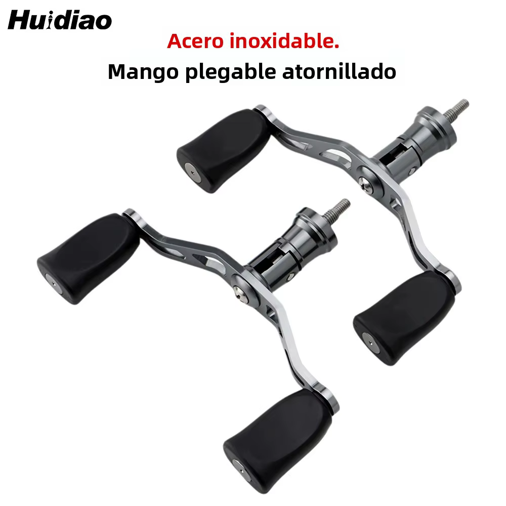 Mango Atornillable Huidiao - Acero Inoxidable para Carrete Giratorio