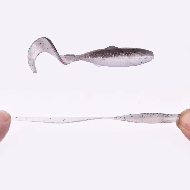 Wobblers Swimbait de silicona cola larga para carpa y lubina - imagen 2