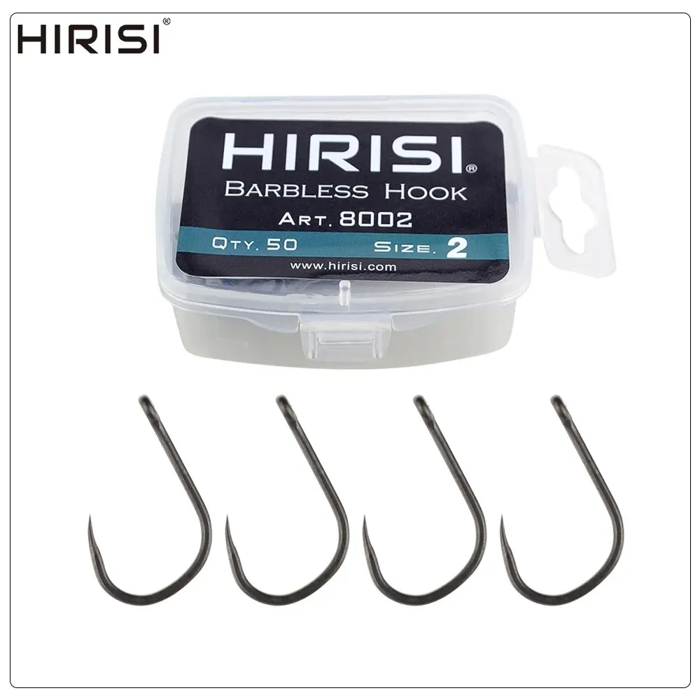 Pack de 50 anzuelos Hirisi sin púas con revestimiento PTFE