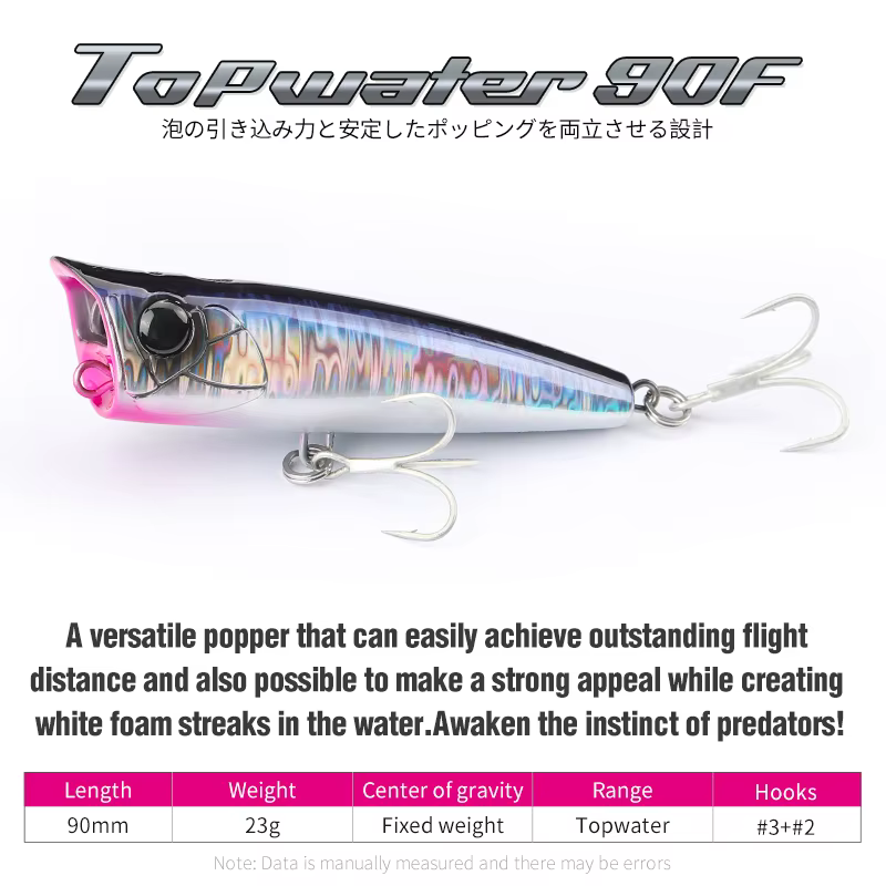 Popper Tsurinoya Dasher 90F agua salada - imagen 2
