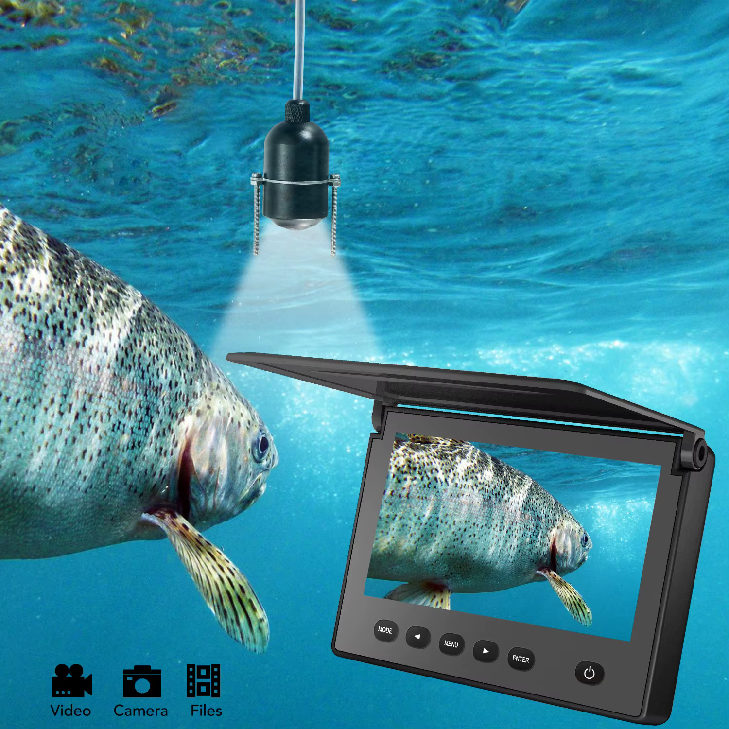 Cámara subacuática Lucky visión nocturna para mar y hielo - imagen 5