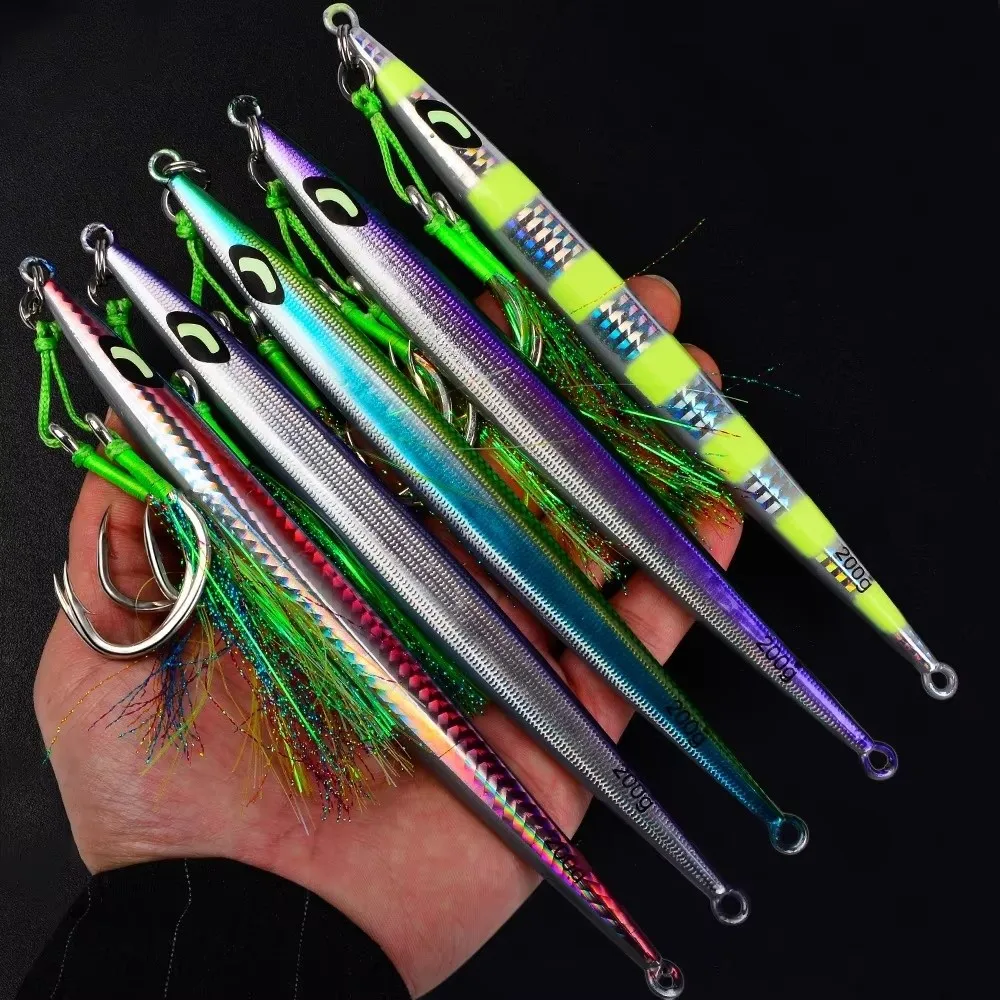 Señuelos de jigging de metal pesado hundimiento rápido para lubina - imagen 2