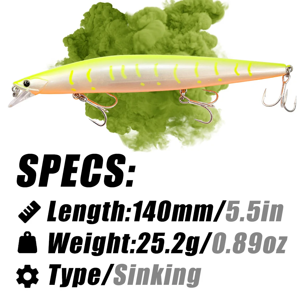 Jerkbait PEAK 140mm hundido – Señuelo para lubina - imagen 5