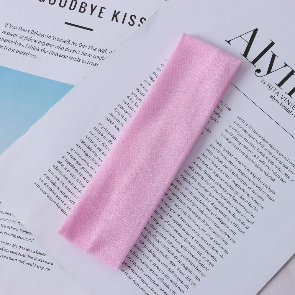 Bandas elásticas deportivas para el cabello mujer color sólido - imagen 3