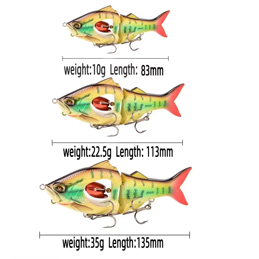 Swimbait Articulado Hundido con Hoja Metálica – Talla Grande Depredadores - imagen 5