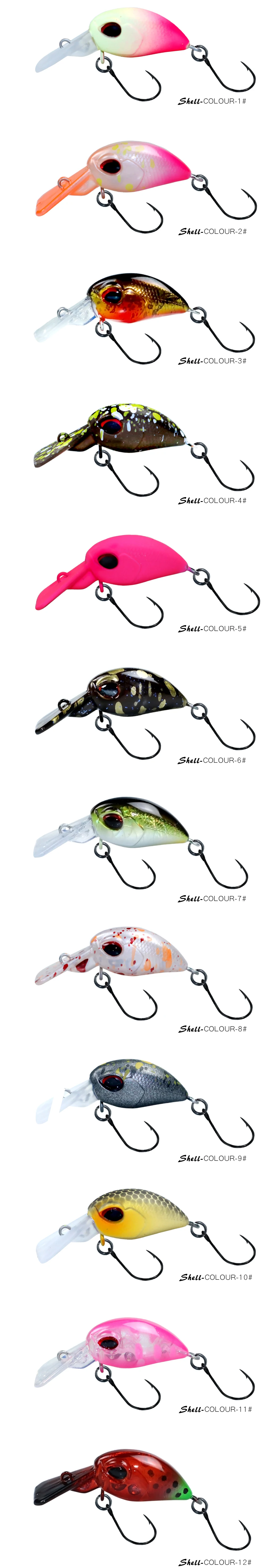 Vista del señuelo wobbler mini 40mm