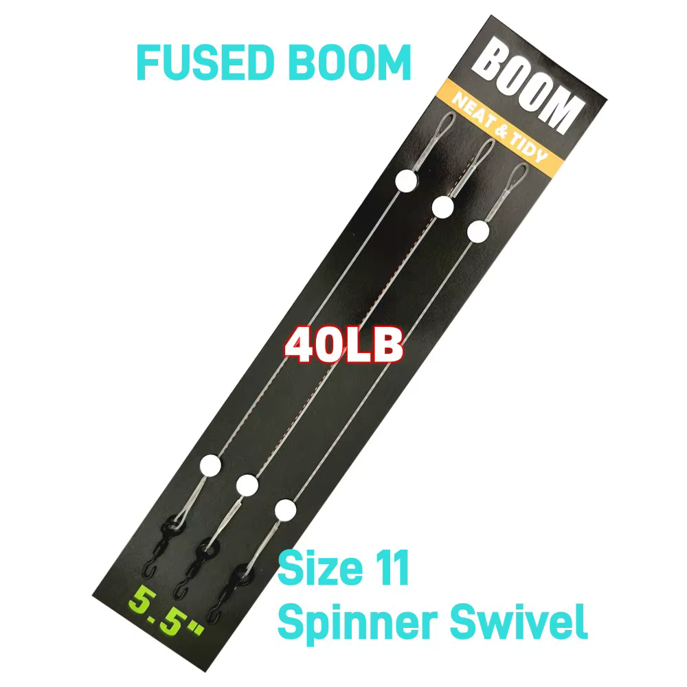 Hooklink fluorocarbono carpa Ronnie con anillo giratorio - imagen 2