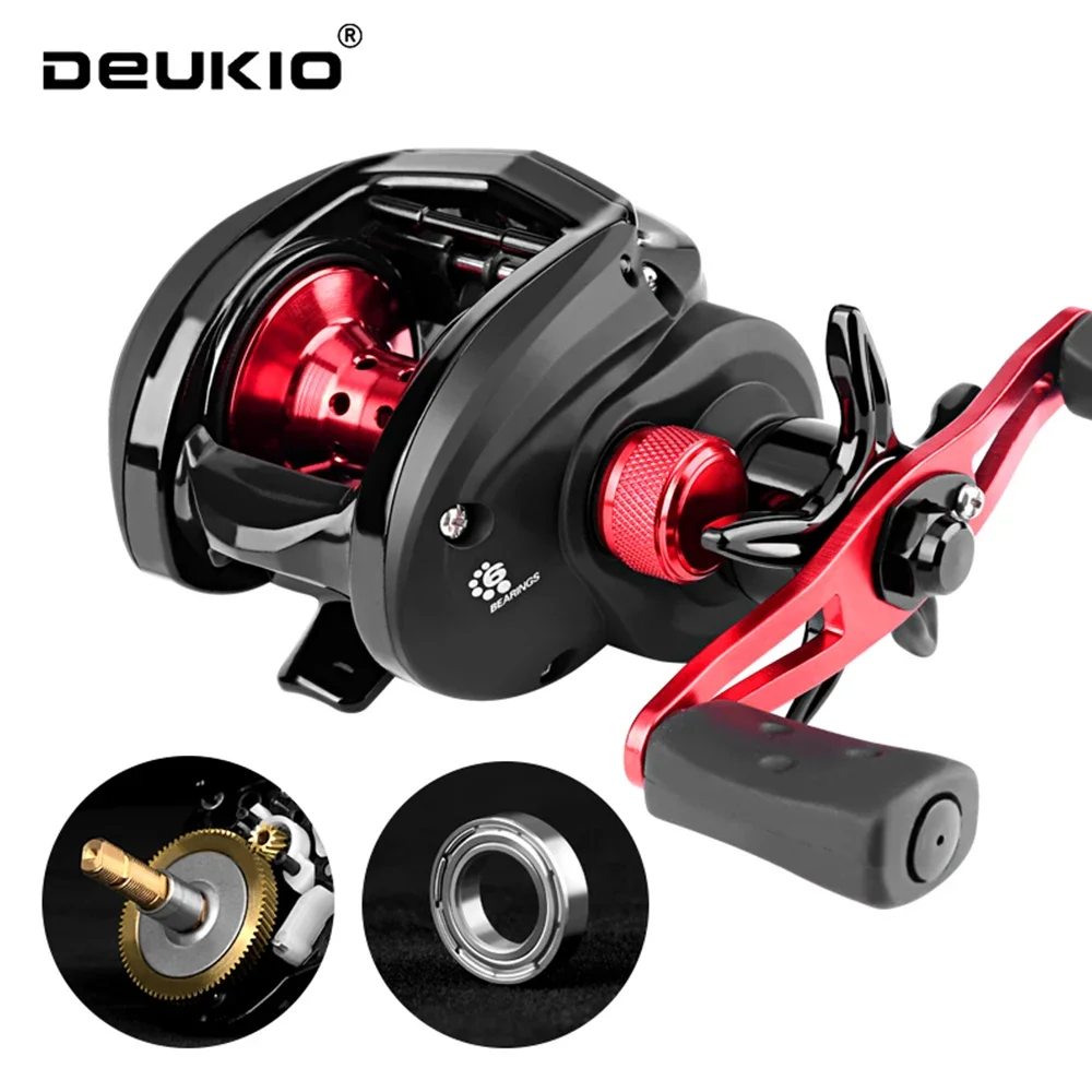 Carrete Baitcasting DEUKIO para agua salada con bobina profunda - imagen 4