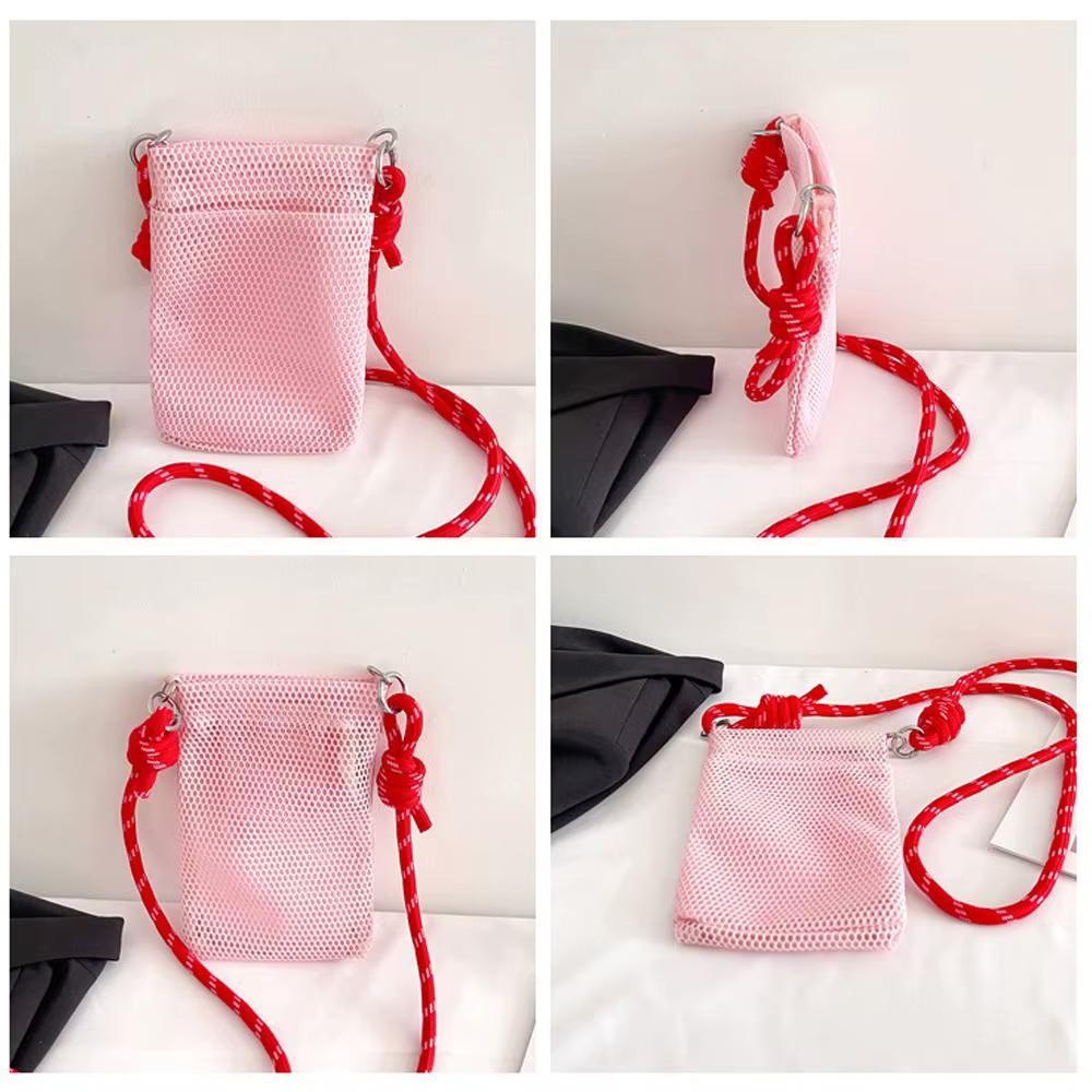 Bolsa de malla de poliéster para almacenamiento de teléfono