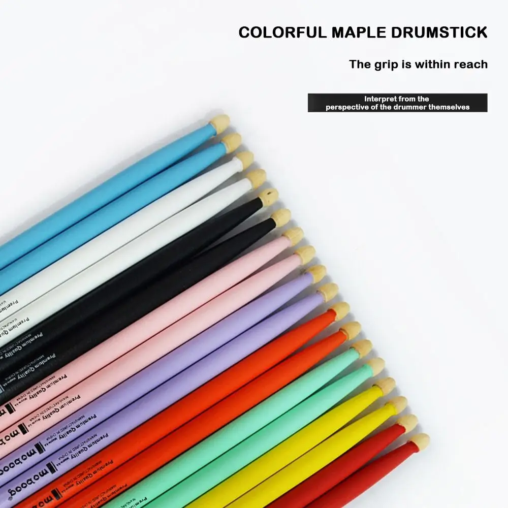 Baquetas de tambor de madera 5A multicolor para principiantes - imagen 4