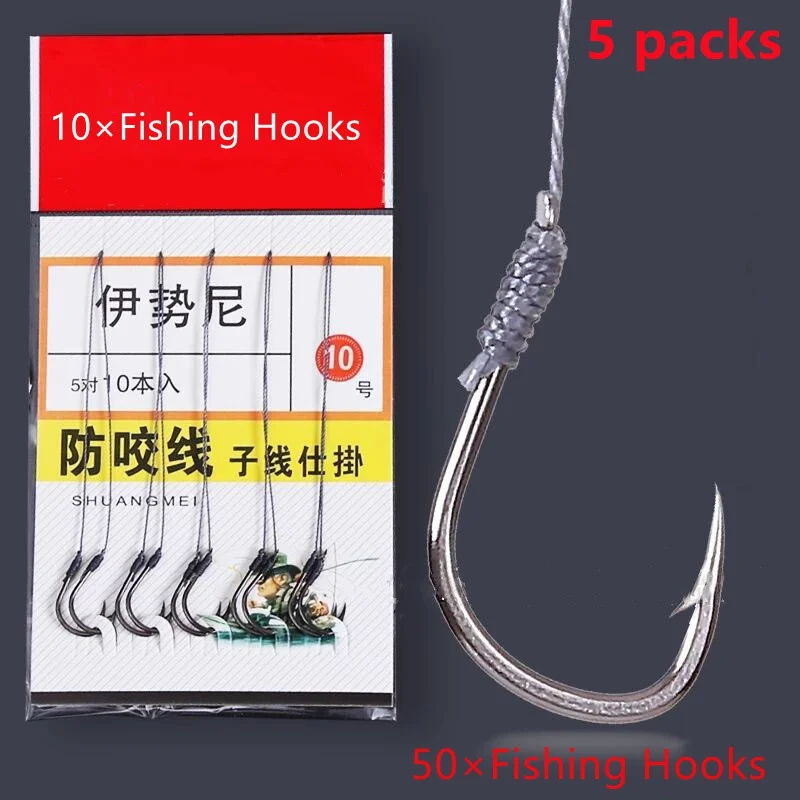 Juego de 50 anzuelos dobles para pesca listo para repuestos