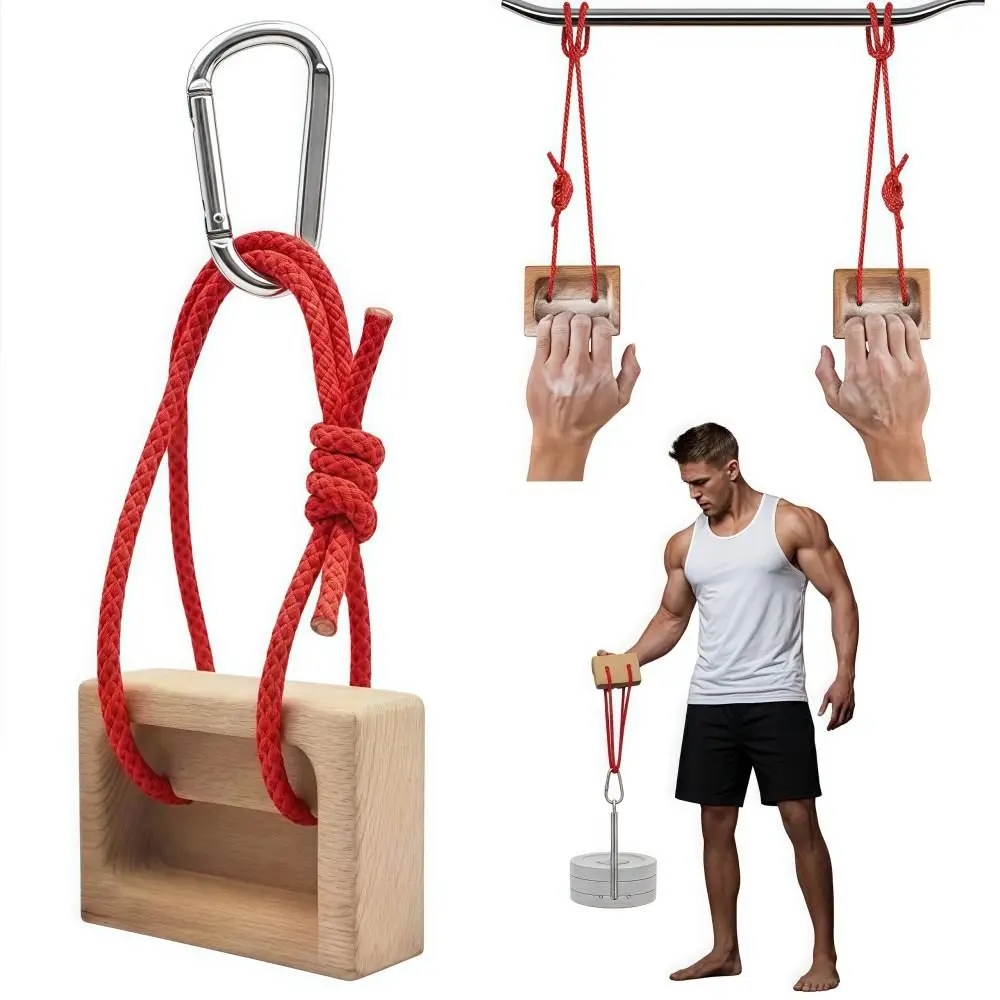 Tablero escalada madera con agarres y doble bolsillo - imagen 4