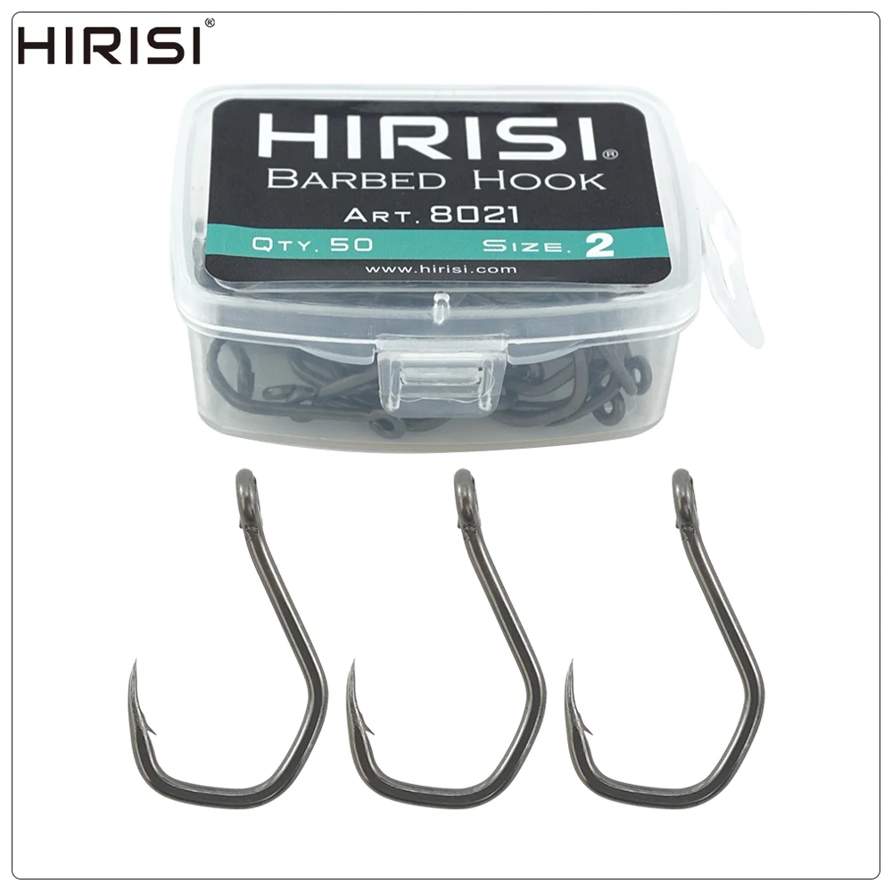 Pack de 50 anzuelos Hirisi 8021 con recubrimiento PTFE