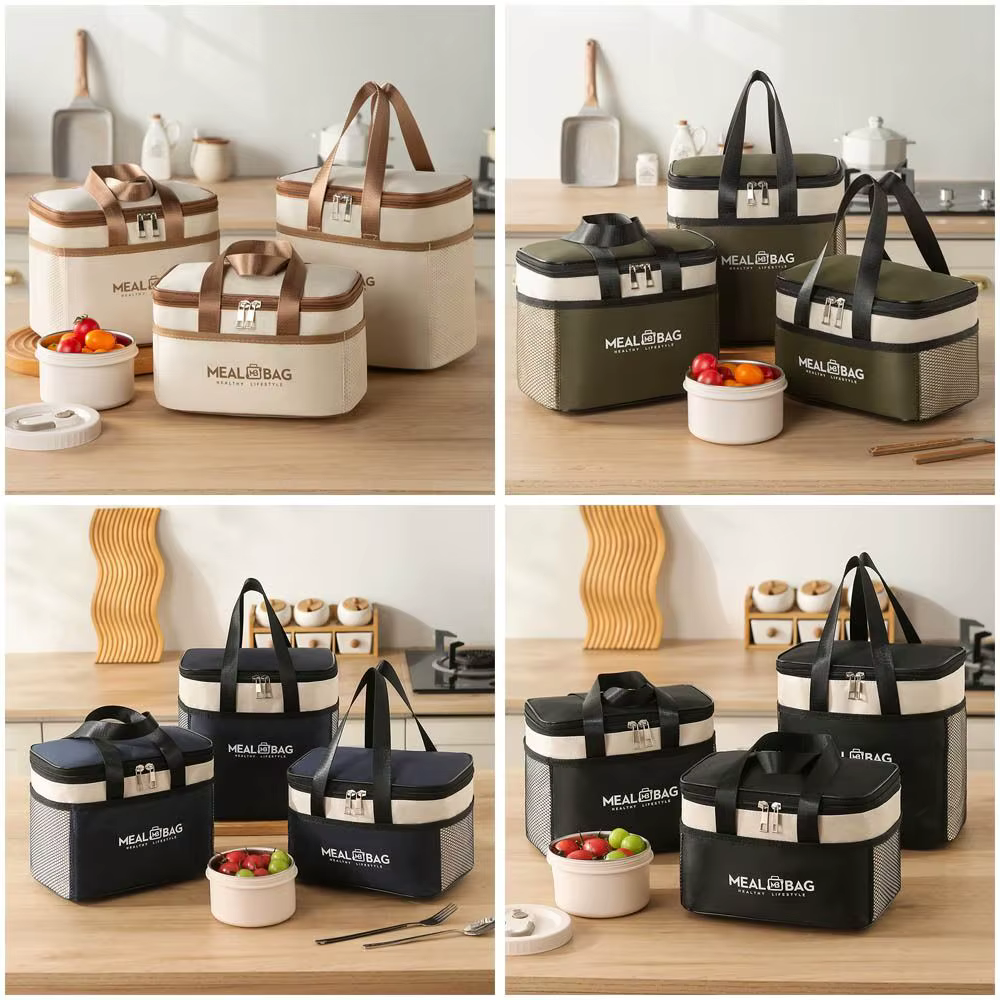 Bolsa térmica Oxford impermeable de aluminio para almuerzo - imagen 4