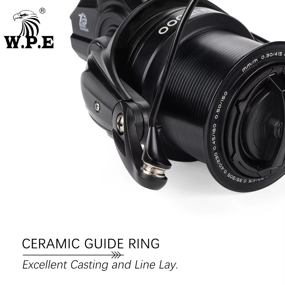 W.P.E HJ 12000/14000 Carrete de Carpa 7+1 Rodamientos