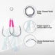 Anzuelos dobles con lentejuelas brillantes Goture para pesca vertical - imagen 2
