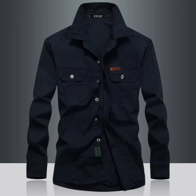 Camisa Algodón Puro 6XL Hombre – Informal Oversize Alta Calidad - imagen 3