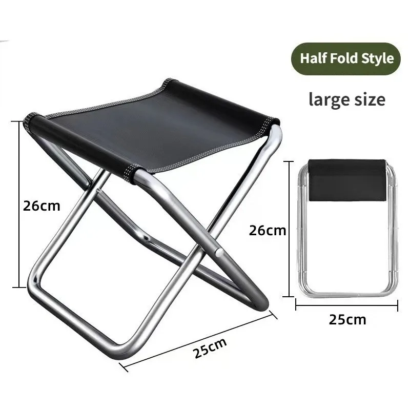 Taburete plegable para pesca: banco camping de aluminio - imagen 2