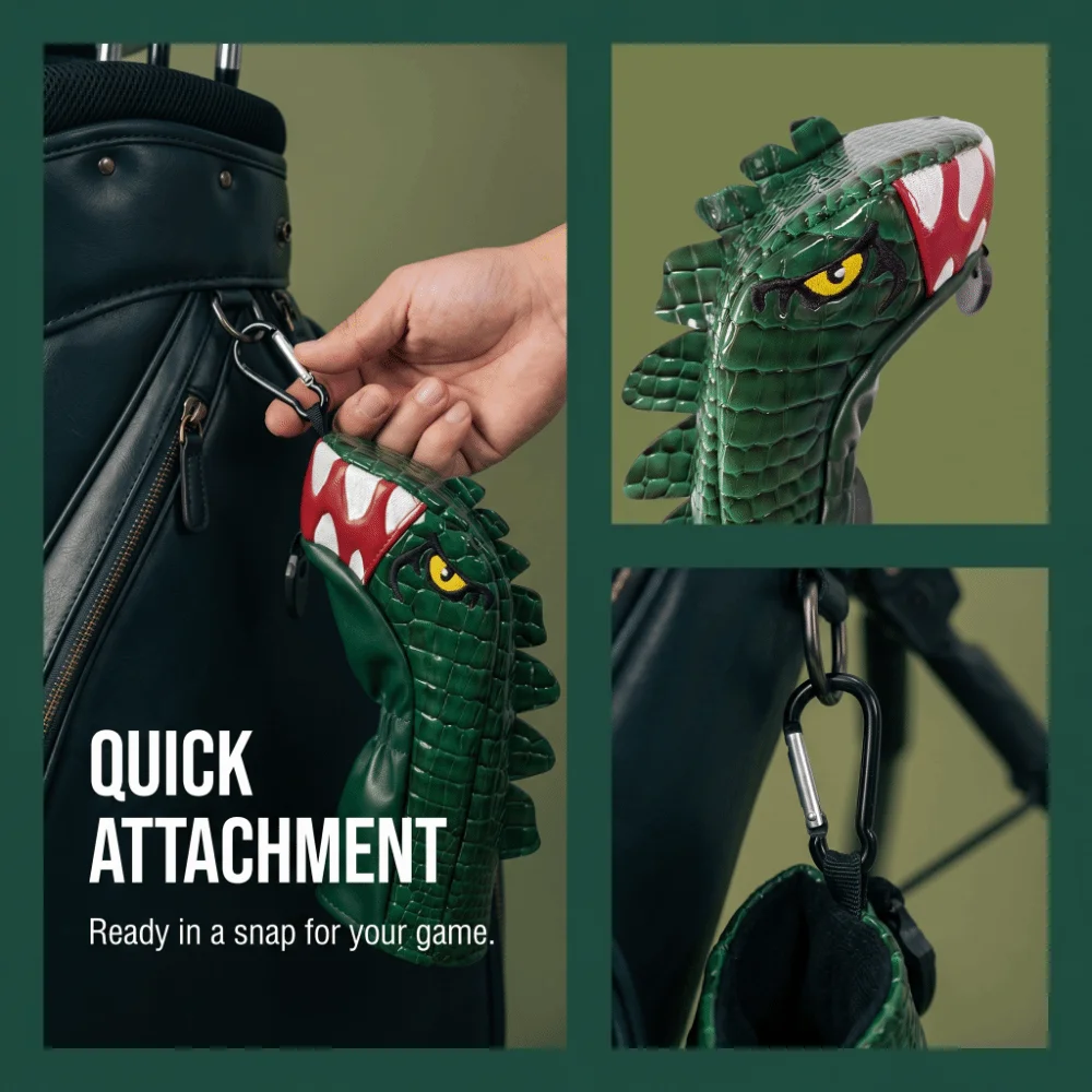 Funda PU golf con forro suave T-Rex, cierre elástico verde - imagen 3