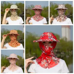 Sombrero de Pesca Protección Solar y Secado Rápido Ala Ancha Floral