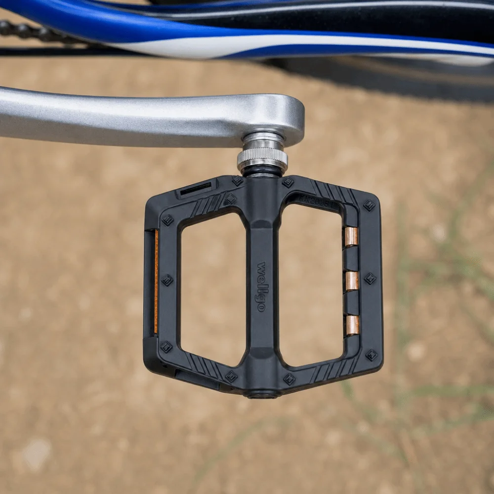 Pedales bicicleta plataforma antideslizante eje 1/2" aleación aluminio - imagen 3
