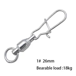 OUTKIT Giratorios de pesca con rodamientos broche plateado, inoxidable