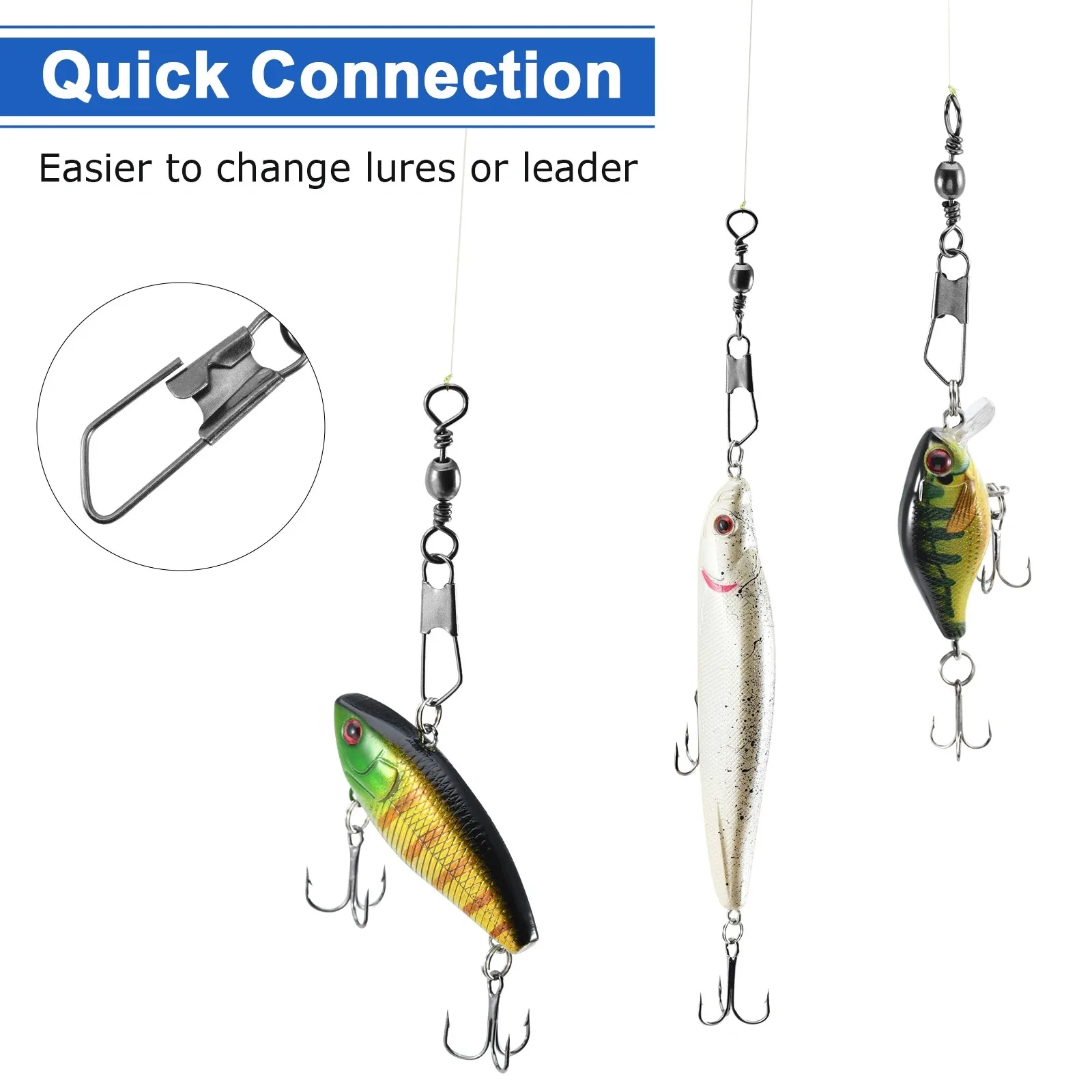 Conector rápido Coastlock Barrel Swivel de acero inox, anti-torsión - imagen 5