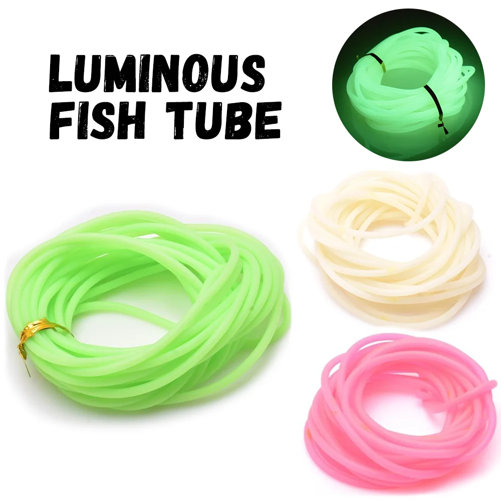 Tubo de hilo de pesca multicolor con efecto luminoso