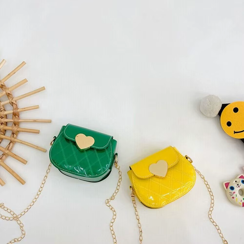 Bolsa Cruzada Impermeable para Niños con Diseño Corazón Durazno - imagen 2