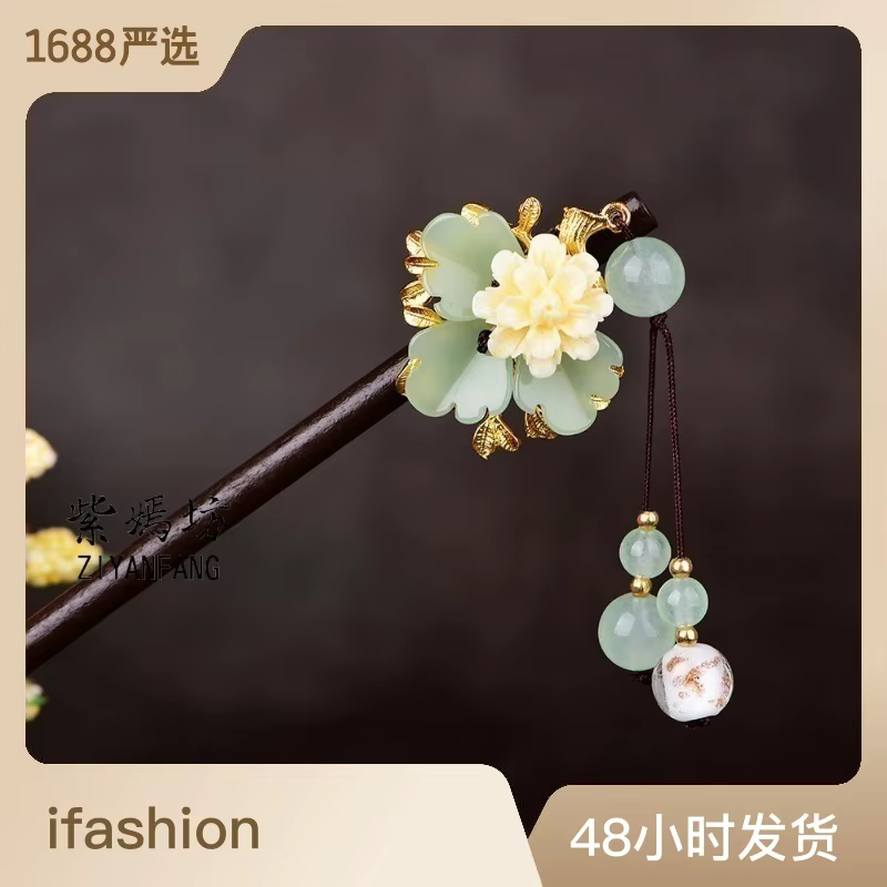 Horquilla nupcial con flores y perlas – Accesorio para novia - imagen 5