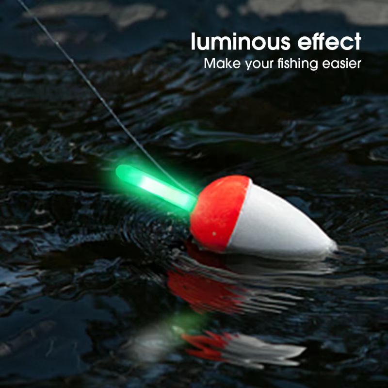 Cañitas luminosas fluorescentes para pesca nocturna – flotador ligero para agua oscura - imagen 4