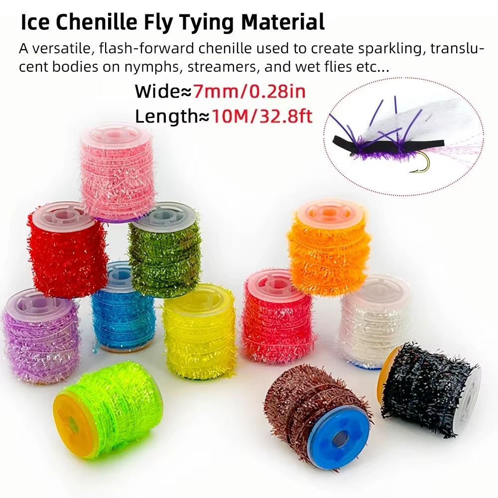 Bobina de chenille marabou en tonos naturales para atado de moscas