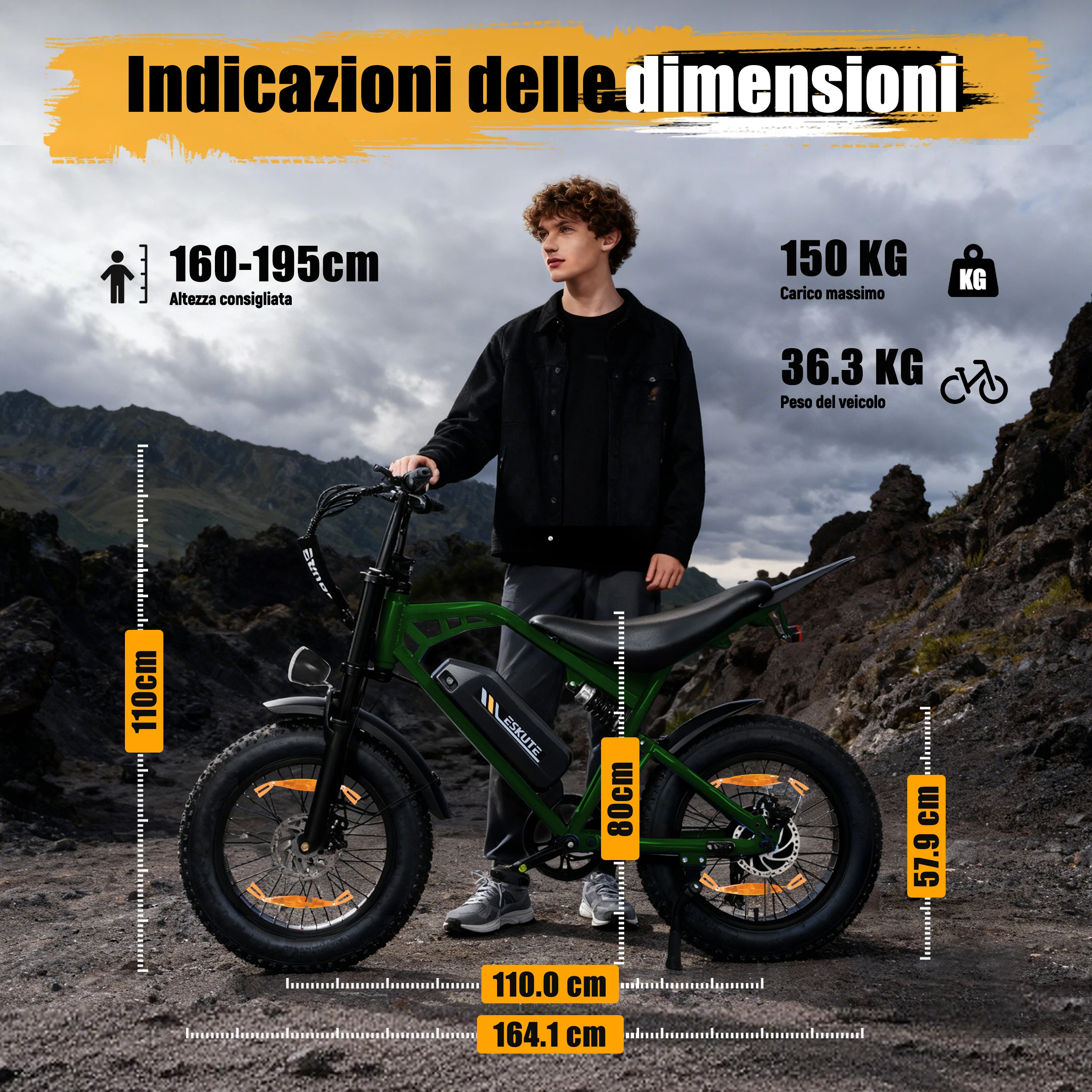 Bicicleta eléctrica todoterreno V202 con batería extraíble - imagen 5