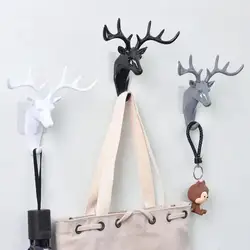 Colgador cabeza de ciervo vintage, perchero de pared decorativo