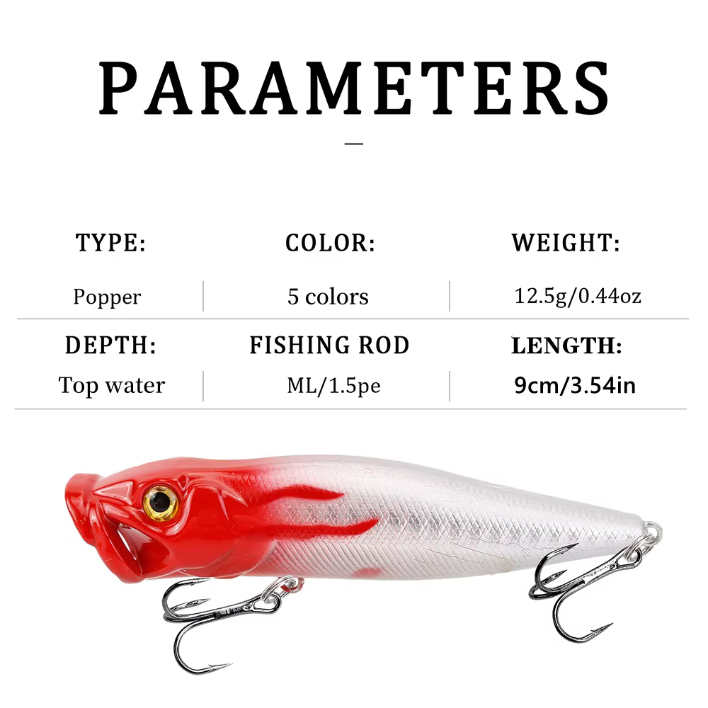 Popper superficie 9 cm – Señuelo spinning - imagen 4