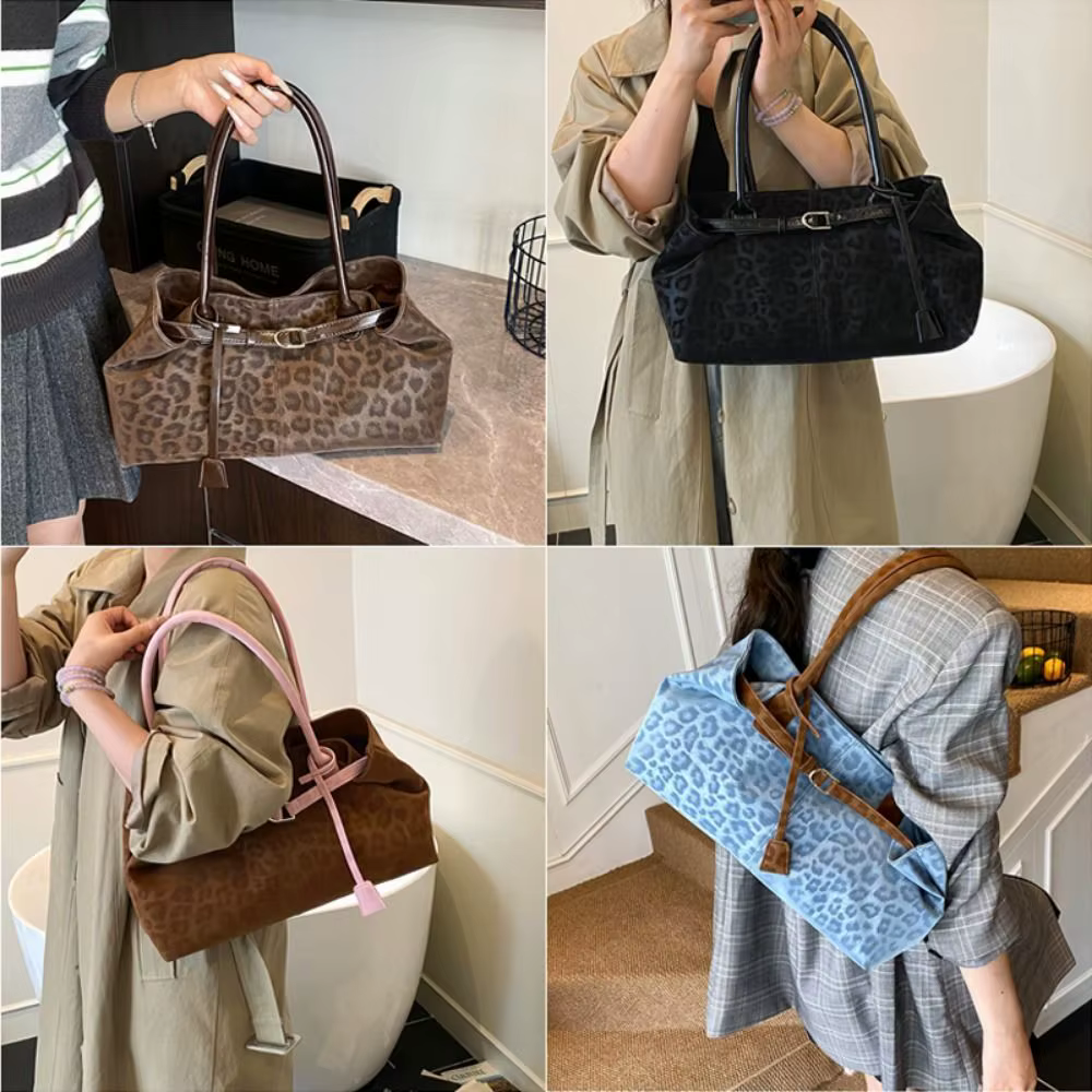 Bolso pesca estampado leopardo PU versátil gran capacidad - imagen 2