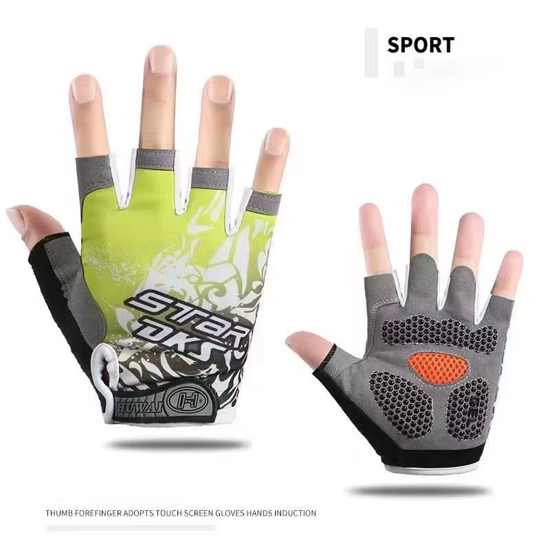 Guantes antideslizantes transpirables media palma para deporte exterior - imagen 3