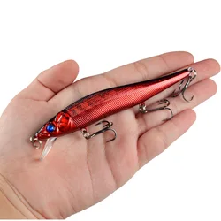 Minnow Crankbait con anzuelos triples – Ojos duros 3D para lucio