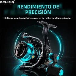 Carrete de Pesca DEUKIO metal CNC para agua dulce y salada
