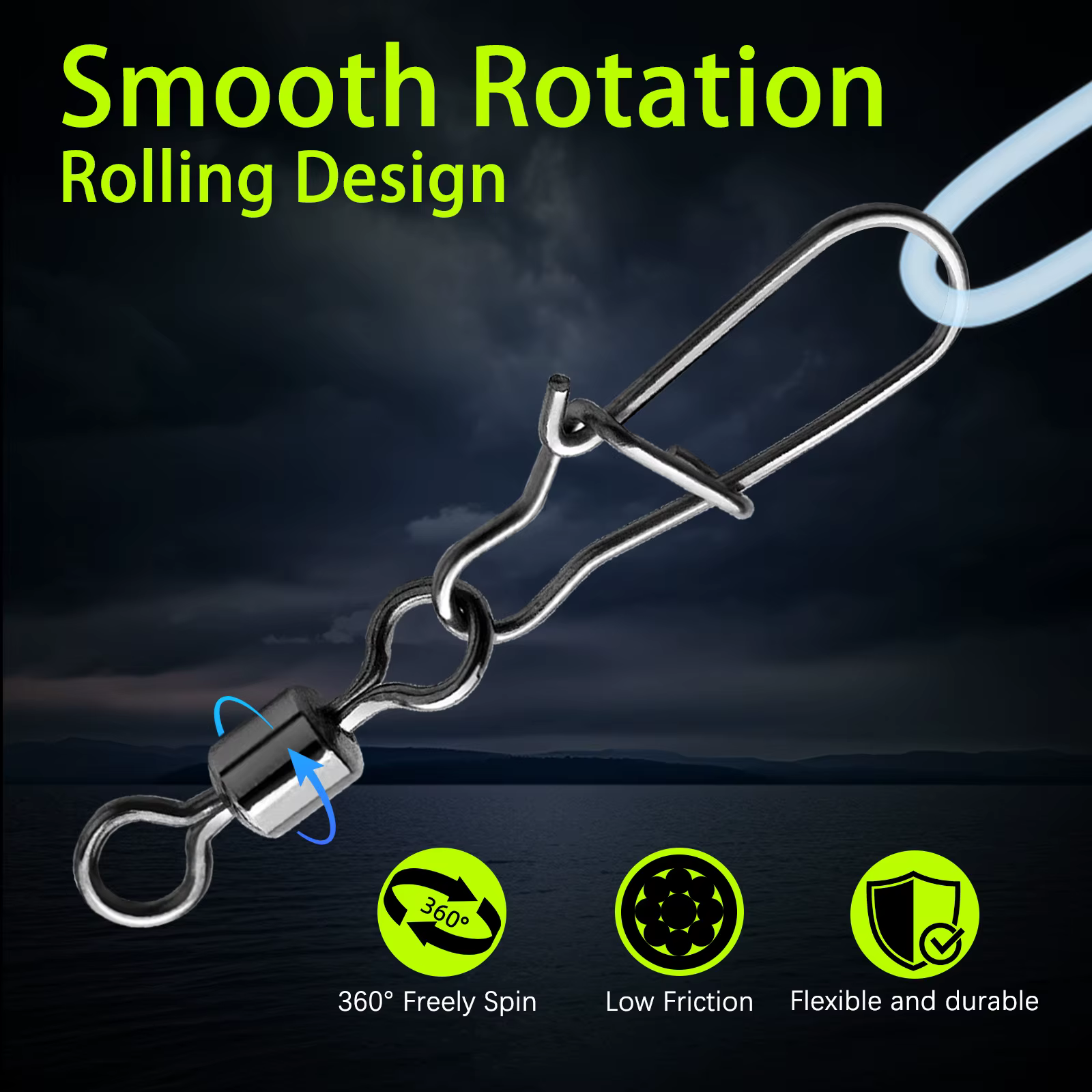 Snap Giratorio Duo-Lock de Latón – Barril Rodante para Agua Salada - imagen 5