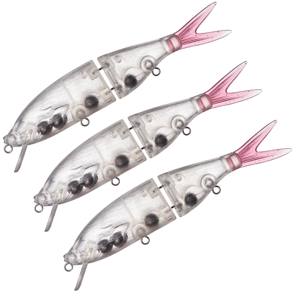 Swimbait blanco sin pintar, acabado liso listo para pintar